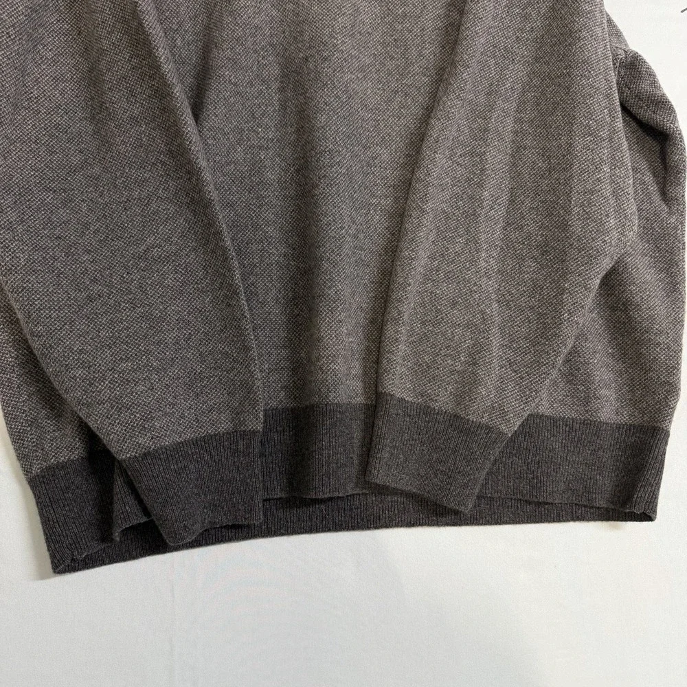 Daniel Cremieux Signature Collection Size-XXL Mens V-Neck Gray Sweater Wool